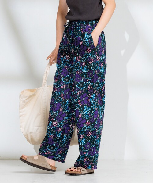 FREAK'S STORE（フリークスストア）の「インド バティック調パンツ/総柄イージーパンツ（その他パンツ・レディース・イエロー/オレンジ/グリーン/パープル・ﾌﾘ-）」の3枚目の写真