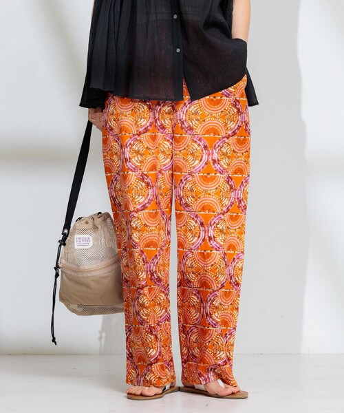 FREAK'S STORE（フリークスストア）の「インド バティック調パンツ/総柄イージーパンツ（その他パンツ・レディース・イエロー/オレンジ/グリーン/パープル・ﾌﾘ-）」の8枚目の写真