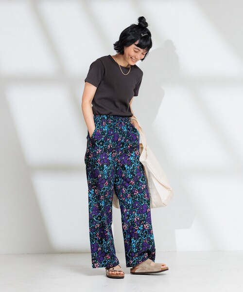 FREAK'S STORE（フリークスストア）の「インド バティック調パンツ/総柄イージーパンツ（その他パンツ・レディース・イエロー/オレンジ/グリーン/パープル・ﾌﾘ-）」の21枚目の写真