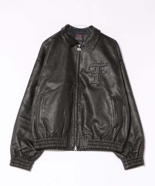 FUBU( フブ)の「【FUBU】Faux Leather Studs Patch Jacket/フブ/フェイクレザー/ジャケット(ブルゾン・メンズ・ブラック/ブラウン・3L/XL/L/M)」の2枚目の写真