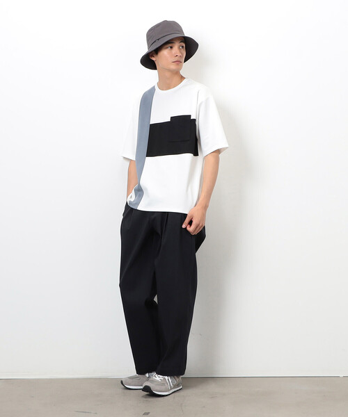 COMME CA ISM(コムサイズム)の「ブロッキングTシャツ(Tシャツ/カットソー・メンズ・ホワイト/ブラック・MEDIUM/LARGE/X-LARGE)」の4枚目の写真