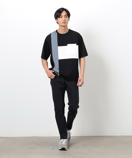 COMME CA ISM(コムサイズム)の「ブロッキングTシャツ(Tシャツ/カットソー・メンズ・ホワイト/ブラック・MEDIUM/LARGE/X-LARGE)」の7枚目の写真