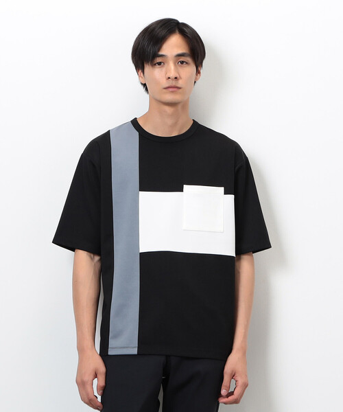 COMME CA ISM(コムサイズム)の「ブロッキングTシャツ(Tシャツ/カットソー・メンズ・ホワイト/ブラック・MEDIUM/LARGE/X-LARGE)」の8枚目の写真