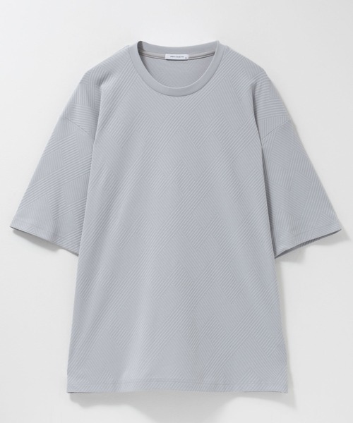 URBAN COLLECTION(アーバンコレクション)の「URBANCOLLECTION リンクスジャカードTシャツ(Tシャツ/カットソー・メンズ・ブラック/グレー/ホワイト/オリーブ・XL/M/L/S)」の3枚目の写真
