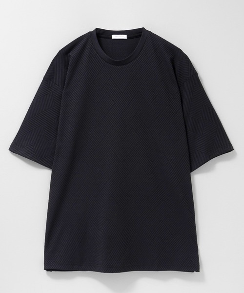 URBAN COLLECTION(アーバンコレクション)の「URBANCOLLECTION リンクスジャカードTシャツ(Tシャツ/カットソー・メンズ・ブラック/グレー/ホワイト/オリーブ・XL/M/L/S)」の1枚目の写真