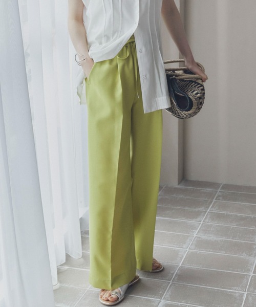 Doux archives（ドゥアルシーヴ）の「センタープレスイージーパンツ（その他パンツ・レディース・グリーン/ブラウン/イエロー・36/38）」の21枚目の写真