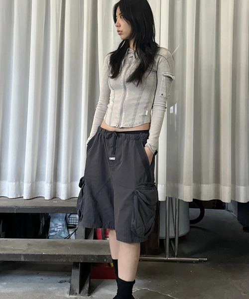 SCULPTOR(スカルプター)の「Twill Cargo Half Pants(その他パンツ・レディース・ネイビー/チャコールグレー/カーキ・X-SMALL/SMALL/MEDIUM/LARGE)」の12枚目の写真