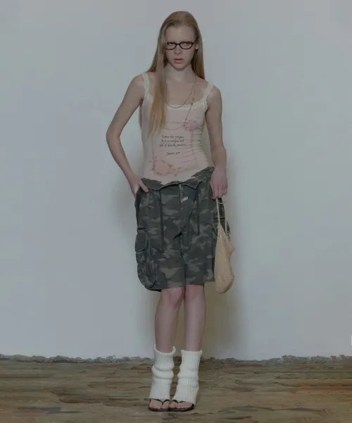SCULPTOR(スカルプター)の「Twill Cargo Half Pants(その他パンツ・レディース・ネイビー/チャコールグレー/カーキ・X-SMALL/SMALL/MEDIUM/LARGE)」の16枚目の写真