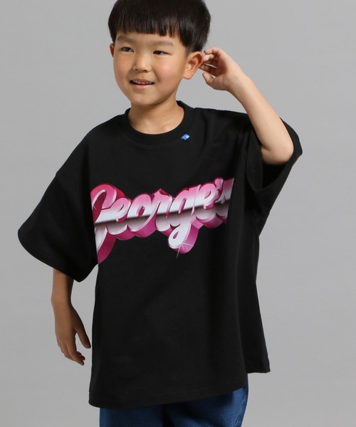 GEORGE'S（ジョージズ）の「【KIDS】ロゴメタリックTシャツ（Tシャツ/カットソー・キッズ・ピンク系その他/ブルー系その他・110cm/130cm/150cm）」の2枚目の写真