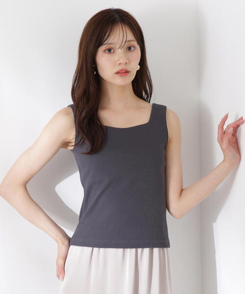 PROPORTION BODY DRESSING（プロポーションボディドレッシング）の「カップ付テレコ / 1215260605（Tシャツ/カットソー・レディース・ホワイト/ダークグレー・MEDIUM/SMALL）」の5枚目の写真