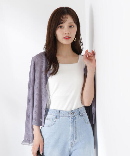 PROPORTION BODY DRESSING（プロポーションボディドレッシング）の「カップ付テレコ / 1215260605（Tシャツ/カットソー・レディース・ホワイト/ダークグレー・MEDIUM/SMALL）」の11枚目の写真