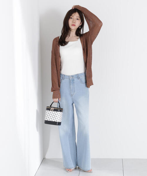 PROPORTION BODY DRESSING（プロポーションボディドレッシング）の「カップ付テレコ / 1215260605（Tシャツ/カットソー・レディース・ホワイト/ダークグレー・MEDIUM/SMALL）」の15枚目の写真