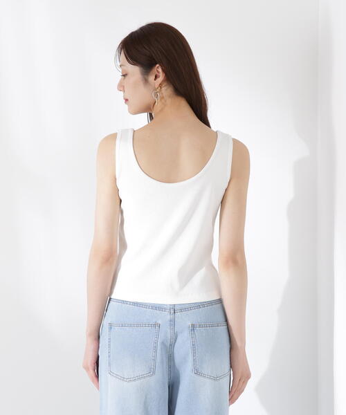 PROPORTION BODY DRESSING（プロポーションボディドレッシング）の「カップ付テレコ / 1215260605（Tシャツ/カットソー・レディース・ホワイト/ダークグレー・MEDIUM/SMALL）」の19枚目の写真