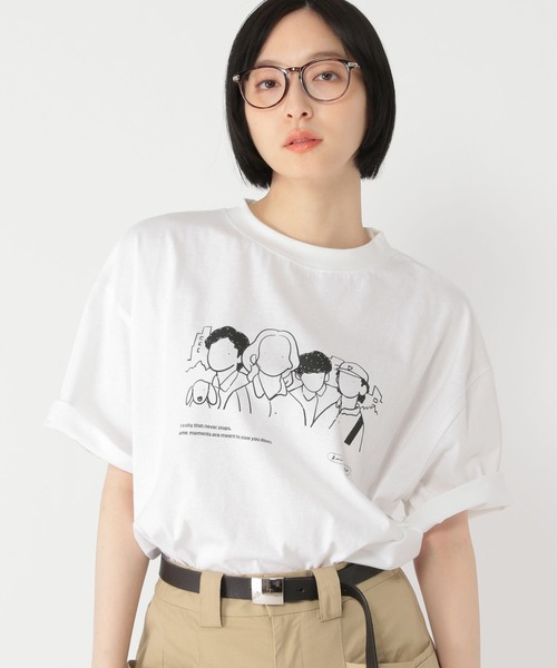 studio CLIP(スタディオクリップ)の「【daily CLIP×Rooo Lou】プリントTシャツ(Tシャツ/カットソー・レディース・ホワイト/スカイブルー/ブラック・FREE)」の12枚目の写真