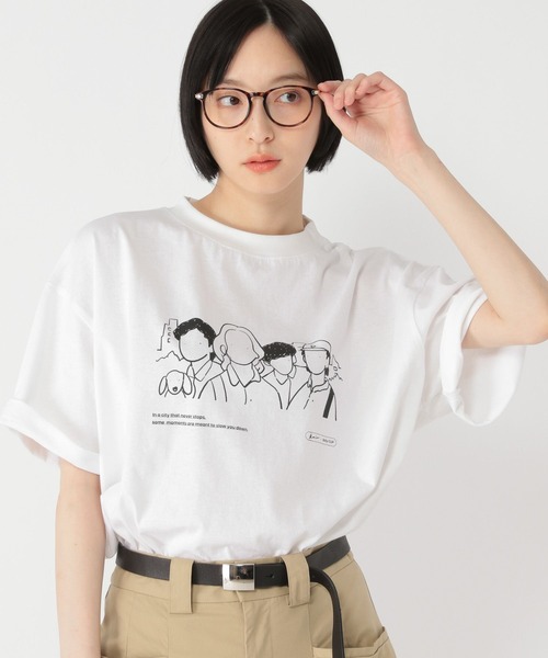 studio CLIP(スタディオクリップ)の「【daily CLIP×Rooo Lou】プリントTシャツ(Tシャツ/カットソー・レディース・ホワイト/スカイブルー/ブラック・FREE)」の11枚目の写真