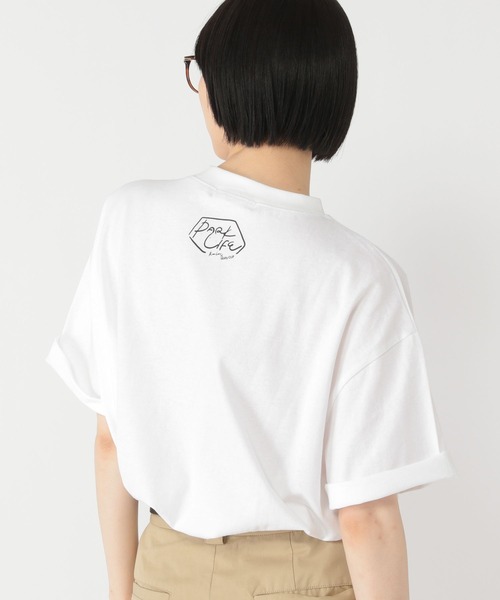 studio CLIP(スタディオクリップ)の「【daily CLIP×Rooo Lou】プリントTシャツ(Tシャツ/カットソー・レディース・ホワイト/スカイブルー/ブラック・FREE)」の10枚目の写真