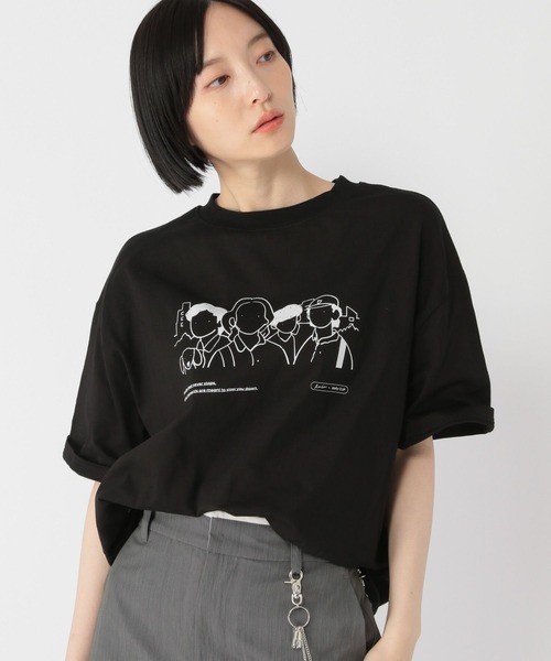 studio CLIP(スタディオクリップ)の「【daily CLIP×Rooo Lou】プリントTシャツ(Tシャツ/カットソー・レディース・ホワイト/スカイブルー/ブラック・FREE)」の6枚目の写真
