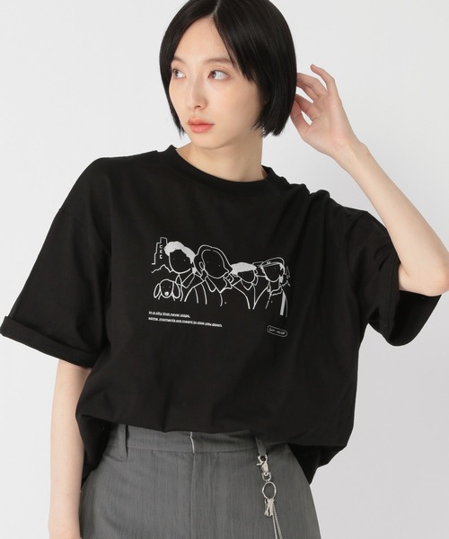 studio CLIP(スタディオクリップ)の「【daily CLIP×Rooo Lou】プリントTシャツ(Tシャツ/カットソー・レディース・ホワイト/スカイブルー/ブラック・FREE)」の5枚目の写真