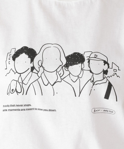 studio CLIP(スタディオクリップ)の「【daily CLIP×Rooo Lou】プリントTシャツ(Tシャツ/カットソー・レディース・ホワイト/スカイブルー/ブラック・FREE)」の15枚目の写真