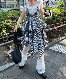 ギンガムチェック ワンピース キャミソール ワンピース」に該当