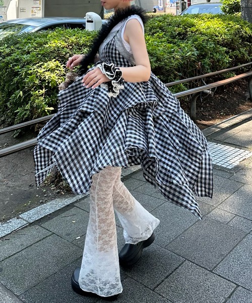 Alley Tokyo（アリートーキョー）の「ギンガムボリューミーキャミワンピ（ワンピース・レディース・ブラック系・FREE）」の16枚目の写真