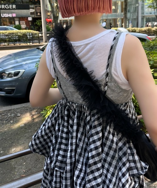 Alley Tokyo（アリートーキョー）の「ギンガムボリューミーキャミワンピ（ワンピース・レディース・ブラック系・FREE）」の13枚目の写真