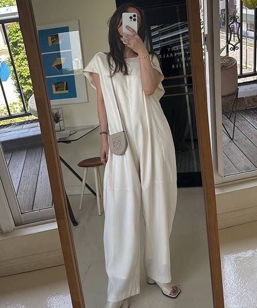 WILLFULLY オールインワン セール】asymmetry bundle sleeve all-in-one（つなぎ