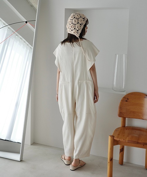 WILLFULLY オールインワン セール】removable shoulder ribbon all-in-one（つなぎ