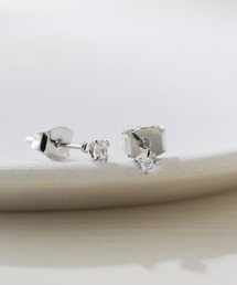 MAISON BREEZE（メゾンブリーズ）の「【MAISON BREEZE】ピアス ニッケルフリー 3mm 4本爪 キュービックジルコニア ポストピアス　OSWY（ピアス（両耳用））」