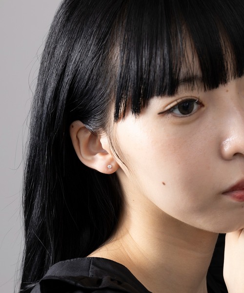 セール】【MAISON BREEZE】ピアス ニッケルフリー 3mm 4本爪