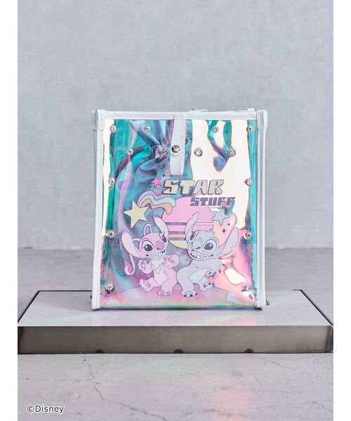 GYDA（ジェイダ）の「スティッチ / GYDA bijouクリアBAG（ショルダーバッグ・レディース・オフホワイト/ブラック・FREE）」の2枚目の写真