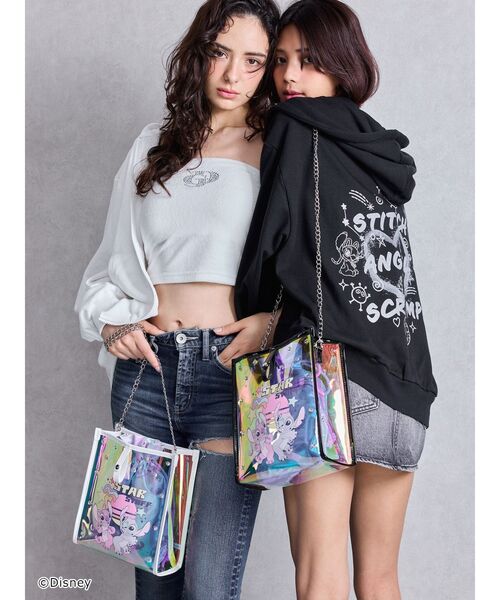 ZOZOTOWN限定 GYDAバニティーショルダーバッグ GYDA ショルダーバッグ バッグ スティッチ / bijouクリアBAG