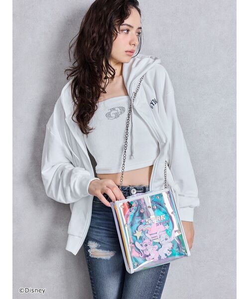 GYDA（ジェイダ）の「スティッチ / GYDA bijouクリアBAG（ショルダーバッグ・レディース・オフホワイト/ブラック・FREE）」の20枚目の写真