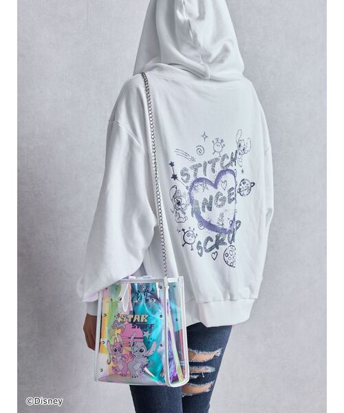 GYDA（ジェイダ）の「スティッチ / GYDA bijouクリアBAG（ショルダーバッグ・レディース・オフホワイト/ブラック・FREE）」の18枚目の写真