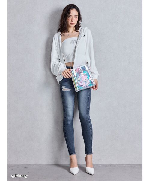 GYDA（ジェイダ）の「スティッチ / GYDA bijouクリアBAG（ショルダーバッグ・レディース・オフホワイト/ブラック・FREE）」の17枚目の写真