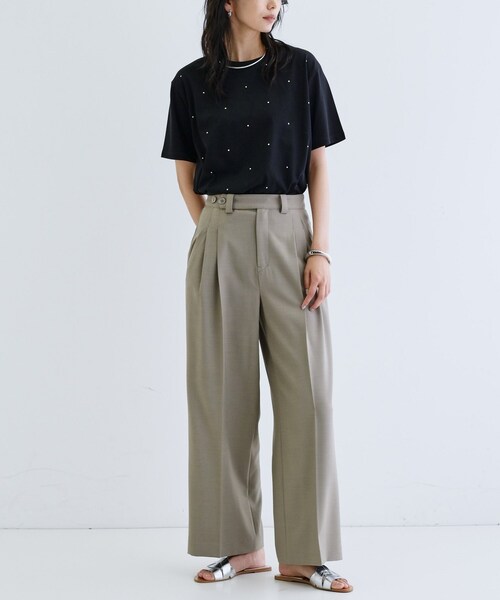 GALLEST(ギャレスト)の「ドットスタッズTシャツ(Tシャツ/カットソー・レディース・ブラック/オリーブ/ホワイト・38)」の21枚目の写真