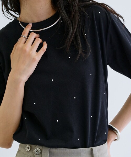 GALLEST(ギャレスト)の「ドットスタッズTシャツ(Tシャツ/カットソー・レディース・ブラック/オリーブ/ホワイト・38)」の16枚目の写真