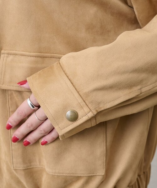 SHENERY（シーナリー）の「《セットアイテム》フェイクスウェードブルゾン（ブルゾン・レディース・ブラウン/ベージュ・FREE）」の4枚目の写真