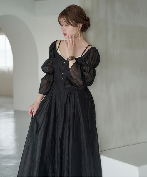 セール】2way candy sleeves onepiece / 2wayキャンディースリーブ