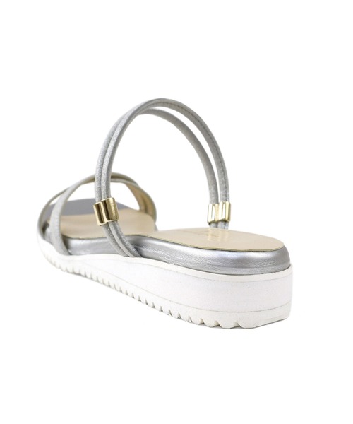 chocolates(チョコラテス)の「スクエアトゥ 2wayベルト ミュールサンダル【日本製】(サンダル・レディース・シルバー/ホワイト/ブラック/ピンク・S/M/L/LL)」の9枚目の写真