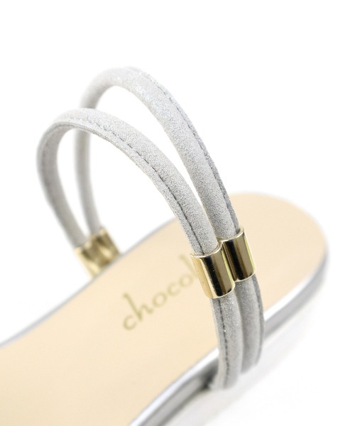 chocolates(チョコラテス)の「スクエアトゥ 2wayベルト ミュールサンダル【日本製】(サンダル・レディース・シルバー/ホワイト/ブラック/ピンク・S/M/L/LL)」の5枚目の写真