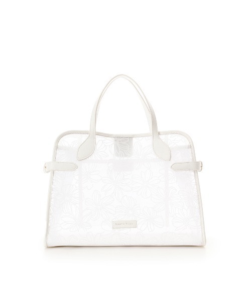 【半額以下】新品・美品　Samantha Thavasa ハンドバック　ホワイト サマンサタバサ Samantha Thavasa シンプルスクエア
