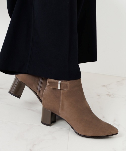 卑弥呼】【撥水】5.5cmヒールベルトパーツデザインブーツ/653401