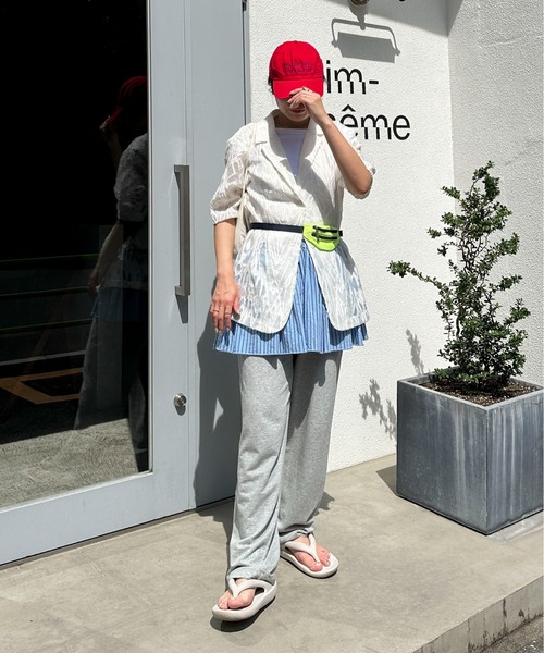 PILIT（ピリット）の「シアー5分袖ジャケット（テーラードジャケット・レディース・アイボリー/ブラック・MEDIUM）」の16枚目の写真