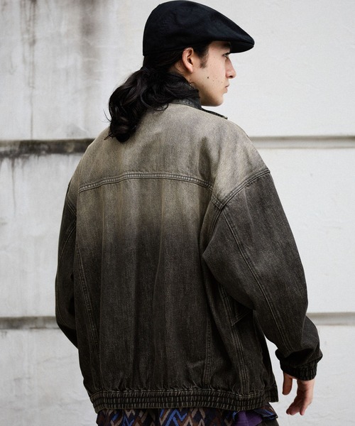 niko and...（ニコアンド）の「【niko and ...JEANS 2025AW】90sデニムスタンドブルゾン（ブルゾン・メンズ・チャコール/アクア・MEDIUM/LARGE）」の8枚目の写真
