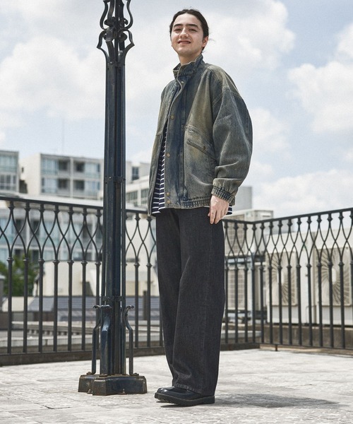 niko and...（ニコアンド）の「【niko and ...JEANS 2025AW】90sデニムスタンドブルゾン（ブルゾン・メンズ・チャコール/アクア・MEDIUM/LARGE）」の9枚目の写真