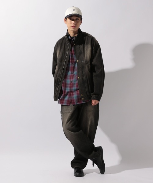 niko and...（ニコアンド）の「【niko and ...JEANS 2025AW】90sデニムスタンドブルゾン（ブルゾン・メンズ・チャコール/アクア・MEDIUM/LARGE）」の13枚目の写真