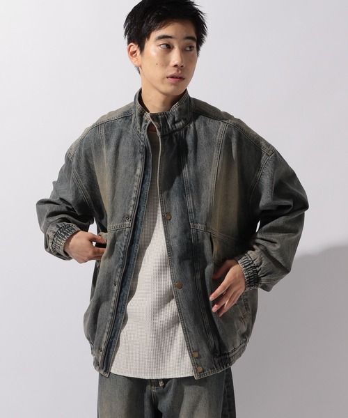 niko and...（ニコアンド）の「【niko and ...JEANS 2025AW】90sデニムスタンドブルゾン（ブルゾン・メンズ・チャコール/アクア・MEDIUM/LARGE）」の20枚目の写真