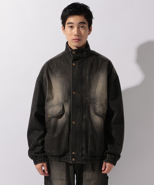 niko and...（ニコアンド）の「【niko and ...JEANS 2025AW】90sデニムスタンドブルゾン（ブルゾン・メンズ・チャコール/アクア・MEDIUM/LARGE）」の21枚目の写真