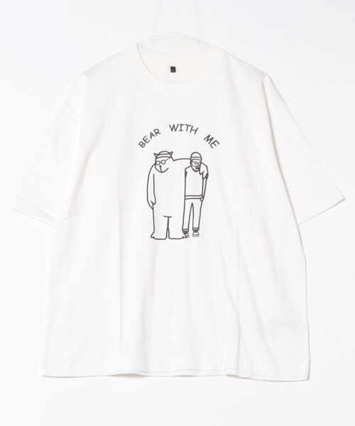 coca(coca)(コカ)の「ベアプリントTシャツ(Tシャツ/カットソー・メンズ・ホワイト/ネイビー・XL/L/M)」の2枚目の写真
